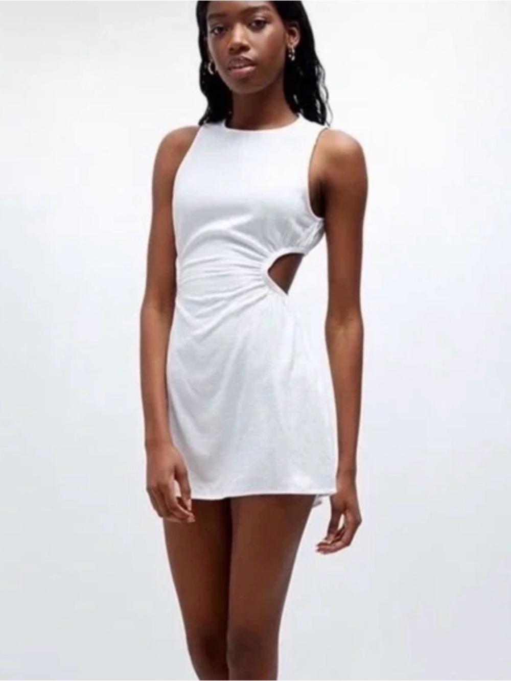 PacSun White Sleeveless Cutout Mini Dress